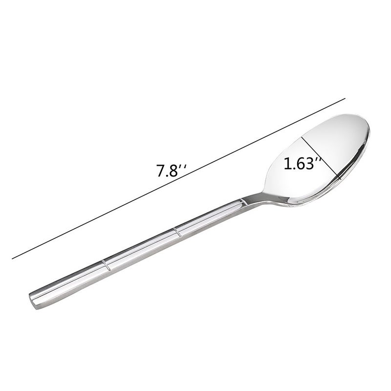 Lesbin 12-Piece Stainless Steel Dinner Spoons Table Spoons, 7.83-Inch - Image 2